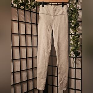 Kyodan Cream Leggings with Wide Waistband and Tailored Fit‎